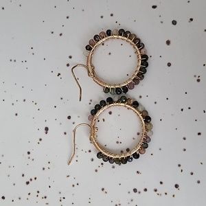 Loft Colorful Gold Hoop Earrings
